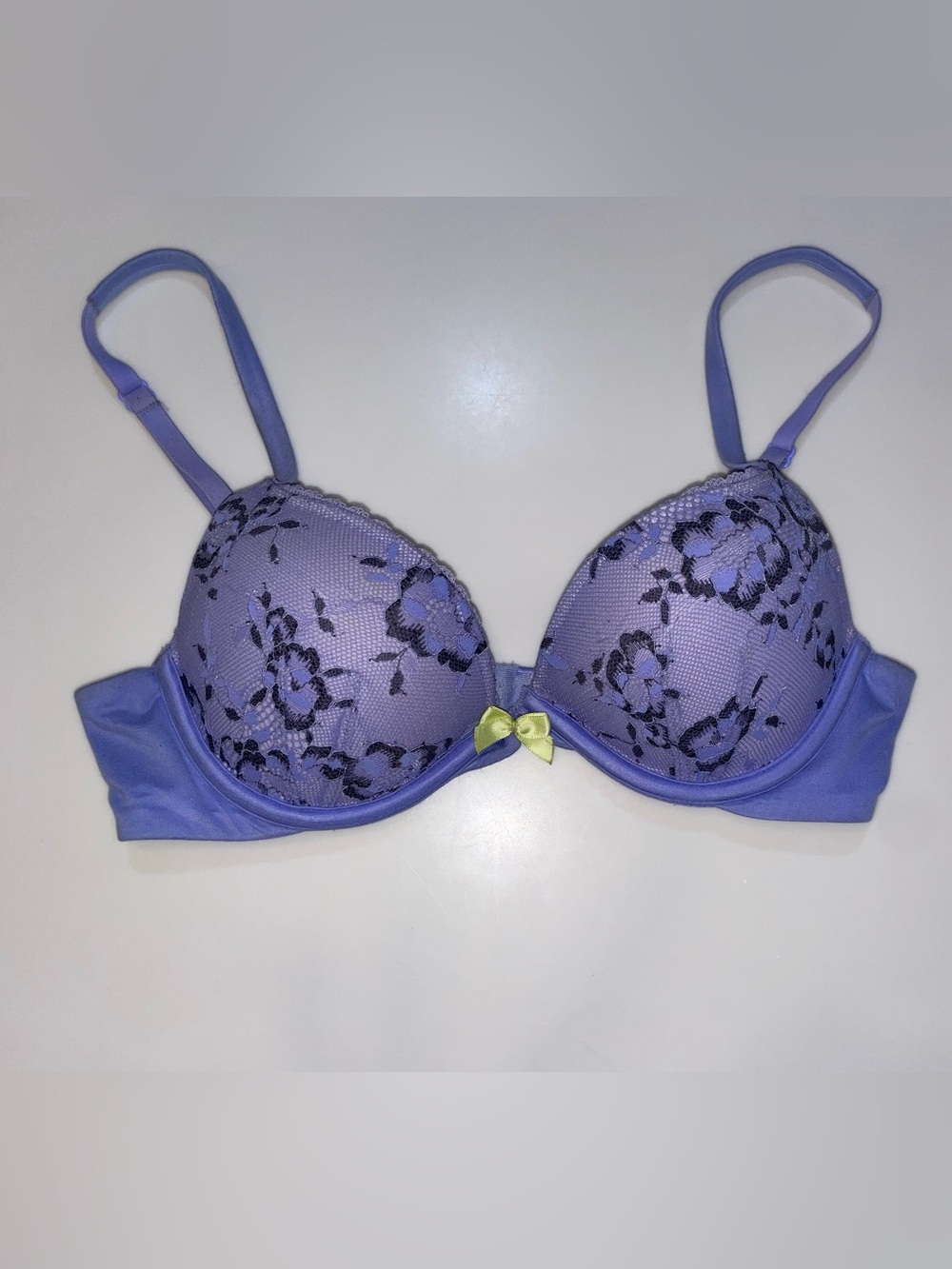 Victoria's Secret Lavender Push-Up Bra with Floral Lace